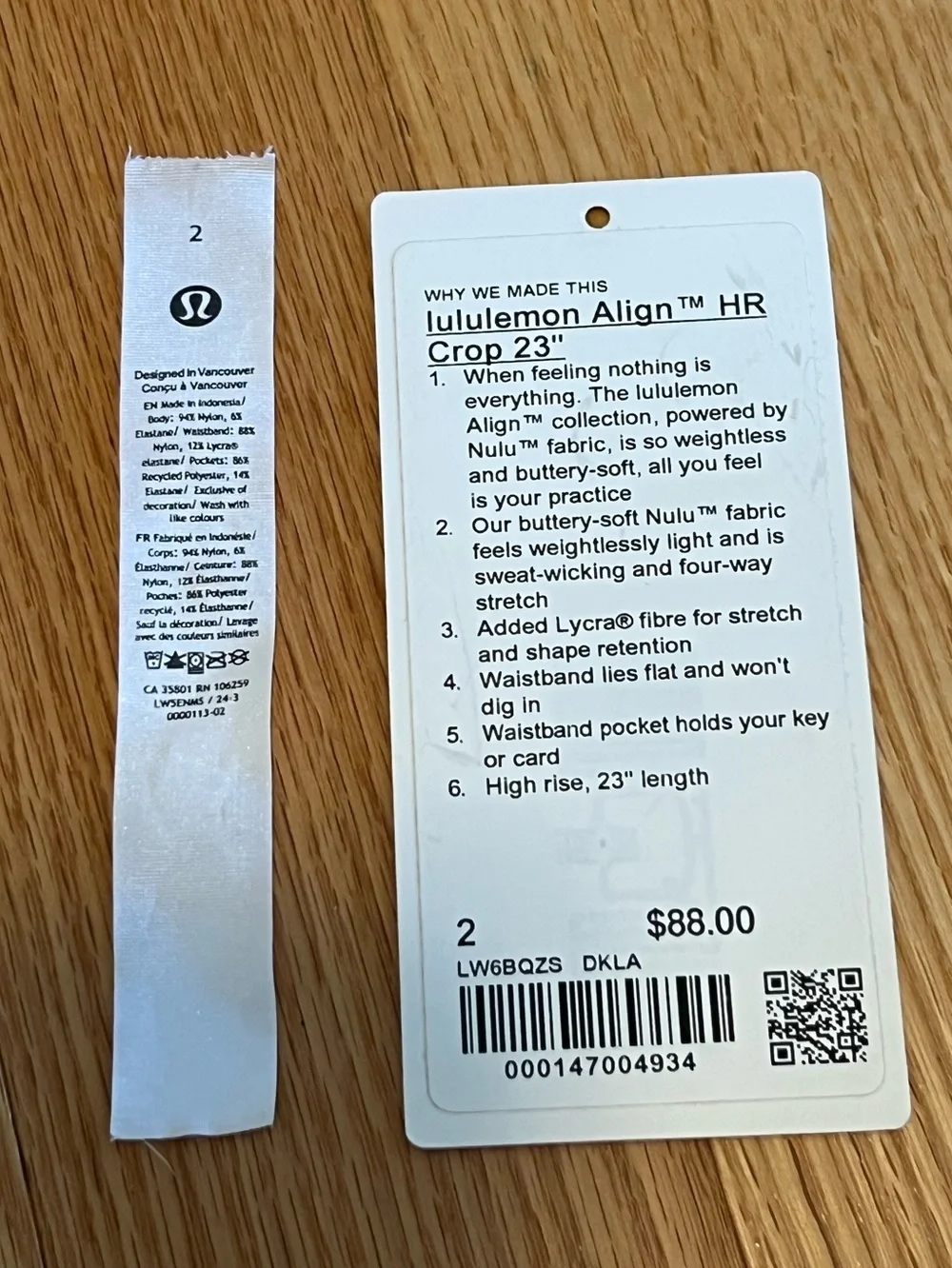 lululemon Align HR Crop Leggings 23” Dark Lavender